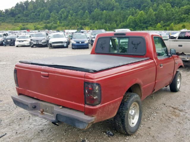 1FTCR10A5VUD06547 - 1997 FORD RANGER RED photo 4