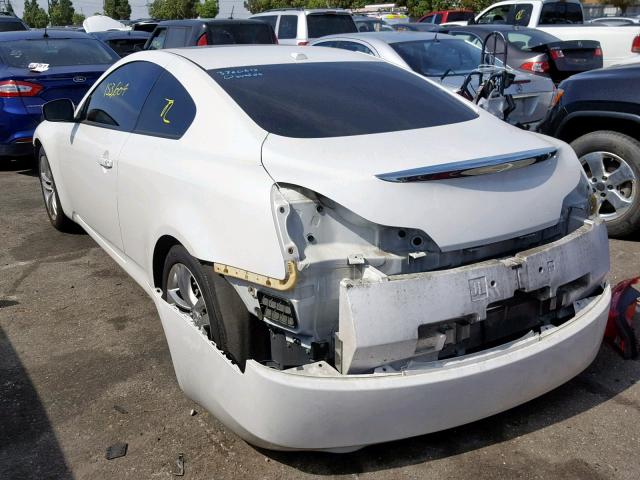 JNKCV64E79M606214 - 2009 INFINITI G37 BASE WHITE photo 3