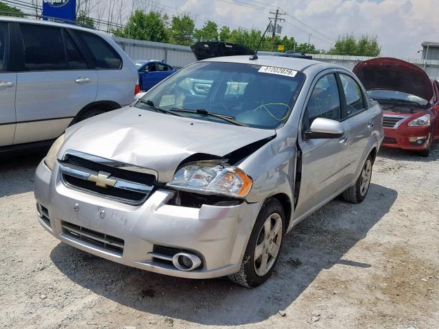 KL1TG56E89B624727 - 2009 CHEVROLET AVEO LT SILVER photo 2