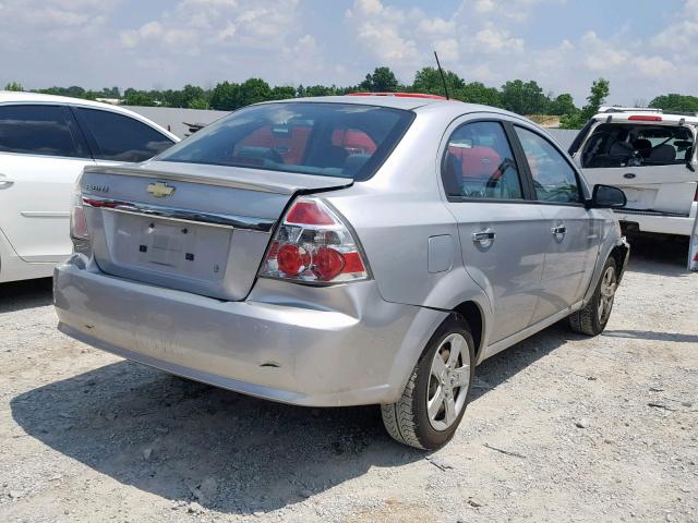 KL1TG56E89B624727 - 2009 CHEVROLET AVEO LT SILVER photo 4