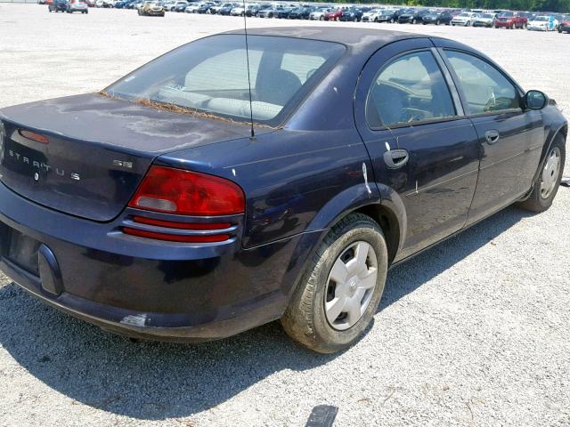 1B3EL36T74N134921 - 2004 DODGE STRATUS SE BLUE photo 4