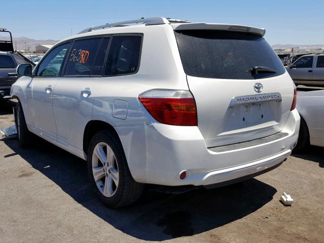 JTEYK3EH1A2096462 - 2010 TOYOTA HIGHLANDER WHITE photo 3