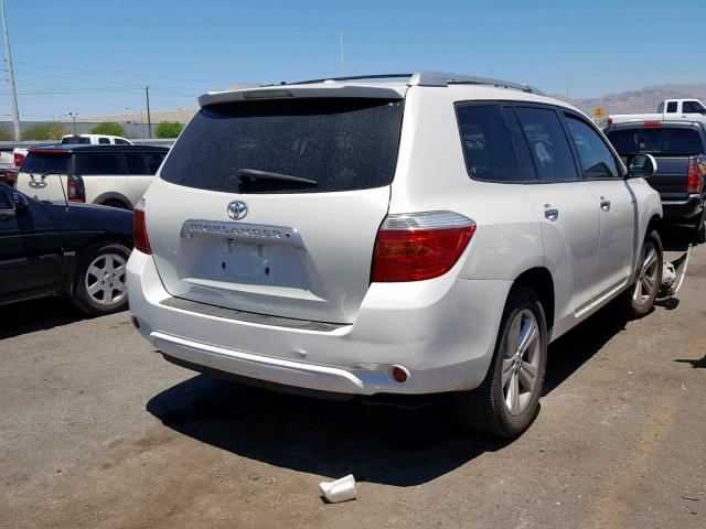 JTEYK3EH1A2096462 - 2010 TOYOTA HIGHLANDER WHITE photo 4