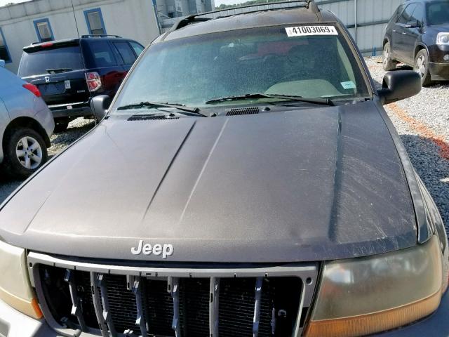 1J4G248S8YC329815 - 2000 JEEP GRAND CHER GRAY photo 7