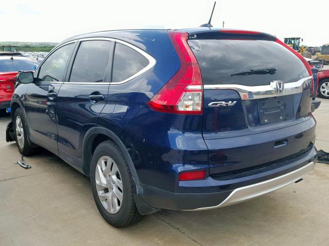 2HKRM3H77FH520724 - 2015 HONDA CR-V EXL BLUE photo 3