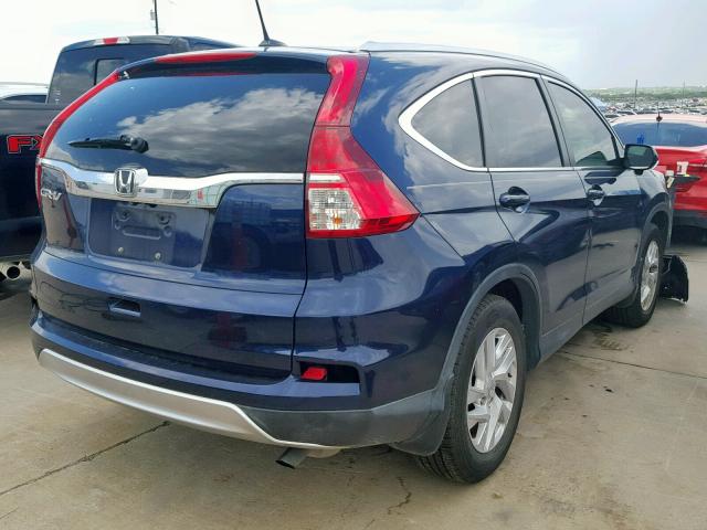 2HKRM3H77FH520724 - 2015 HONDA CR-V EXL BLUE photo 4