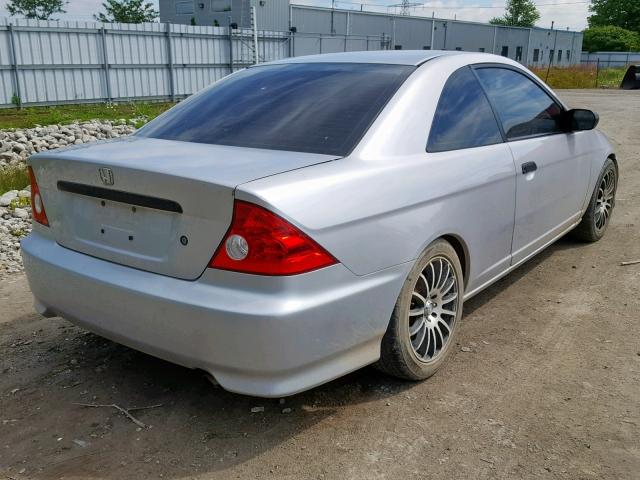 1HGEM21225L813210 - 2005 HONDA CIVIC DX SILVER photo 4