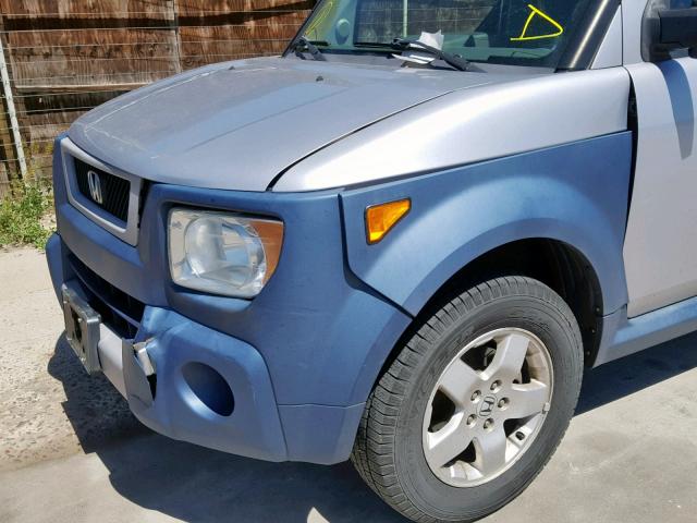 5J6YH27625L026634 - 2005 HONDA ELEMENT EX SILVER photo 9