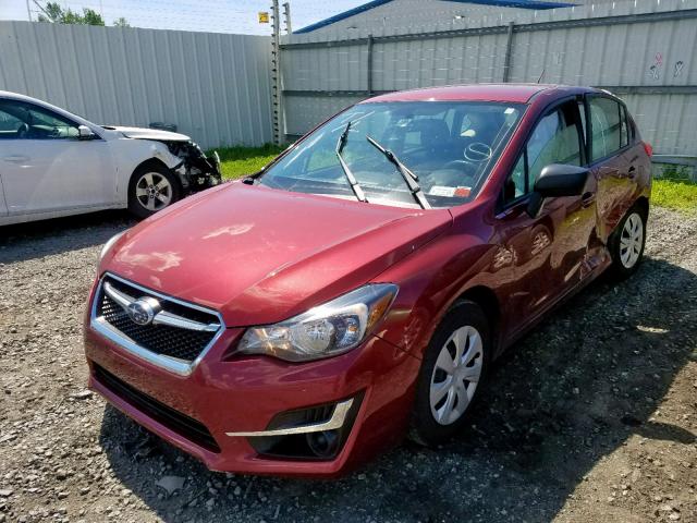 JF1GPAA67G9212635 - 2016 SUBARU IMPREZA RED photo 2