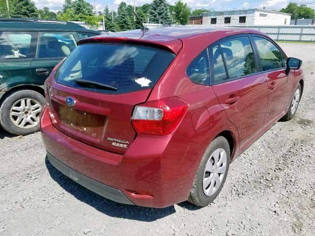 JF1GPAA67G9212635 - 2016 SUBARU IMPREZA RED photo 4