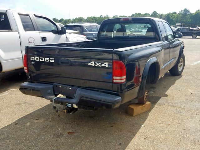 1B7GG22N1YS713701 - 2000 DODGE DAKOTA BLACK photo 4