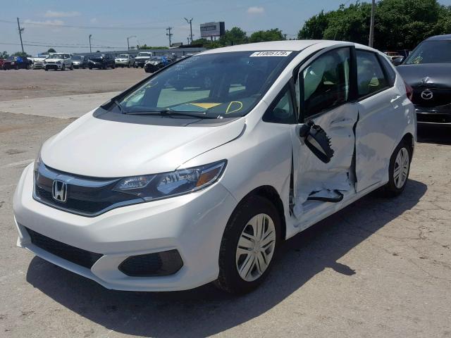 3HGGK5H4XKM719061 - 2019 HONDA FIT LX WHITE photo 2