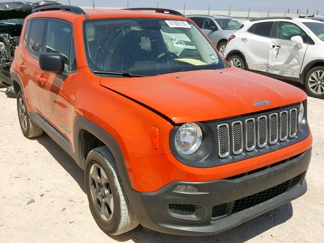 ZACCJBABXHPG43113 - 2017 JEEP RENEGADE S ORANGE photo 1