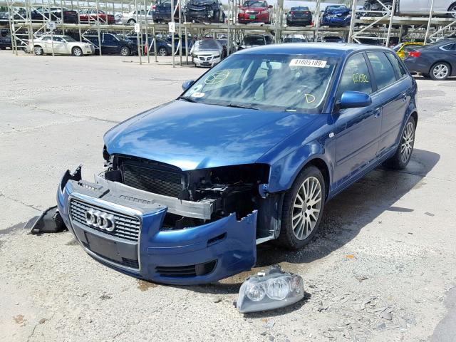 WAUMF68P86A000834 - 2006 AUDI A3 2.0 SPO BLUE photo 2