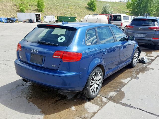 WAUMF68P86A000834 - 2006 AUDI A3 2.0 SPO BLUE photo 4