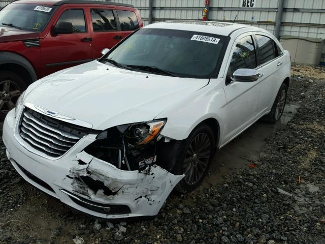 1C3CCBCG8DN514300 - 2013 CHRYSLER 200 LIMITE WHITE photo 2