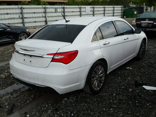 1C3CCBCG8DN514300 - 2013 CHRYSLER 200 LIMITE WHITE photo 4