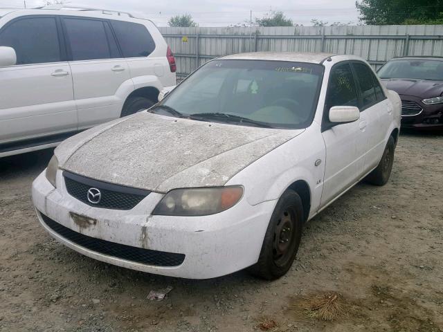 JM1BJ225830140859 - 2003 MAZDA PROTEGE DX WHITE photo 2