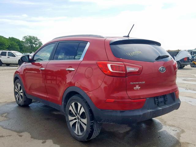 KNDPCCA20B7087299 - 2011 KIA SPORTAGE E RED photo 3