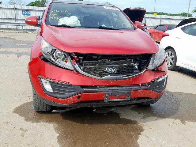 KNDPCCA20B7087299 - 2011 KIA SPORTAGE E RED photo 9