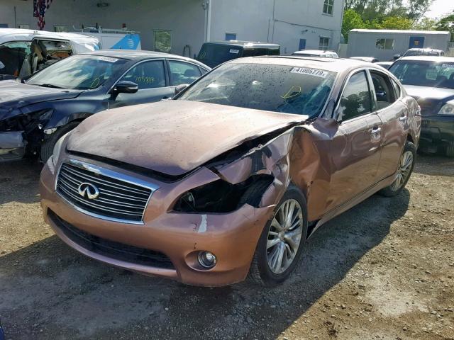 JN1BY1ARXCM394496 - 2012 INFINITI M37 X BROWN photo 2