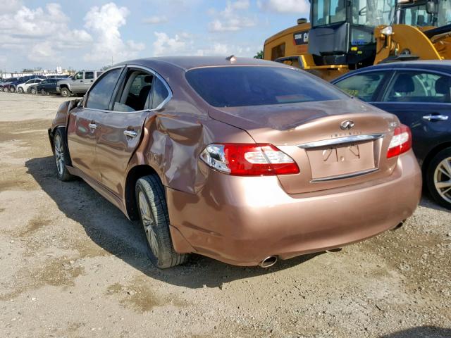 JN1BY1ARXCM394496 - 2012 INFINITI M37 X BROWN photo 3