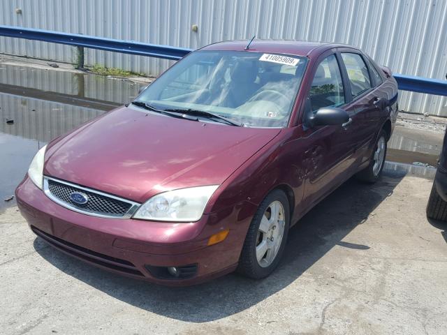 1FAHP34N66W138403 - 2006 FORD FOCUS ZX4 BURGUNDY photo 2