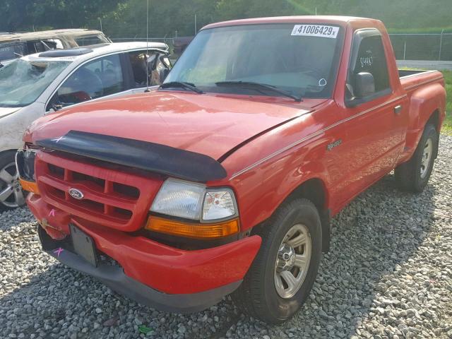 1FTYR10C4YTA70295 - 2000 FORD RANGER RED photo 2