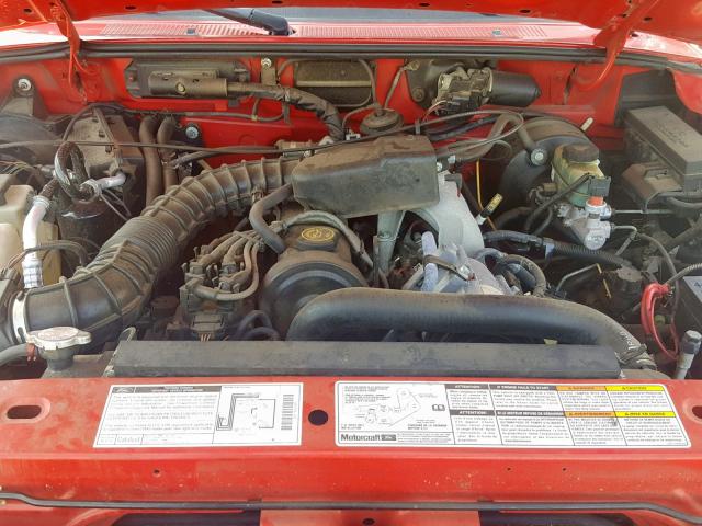 1FTYR10C4YTA70295 - 2000 FORD RANGER RED photo 7