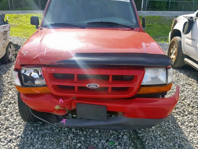 1FTYR10C4YTA70295 - 2000 FORD RANGER RED photo 9