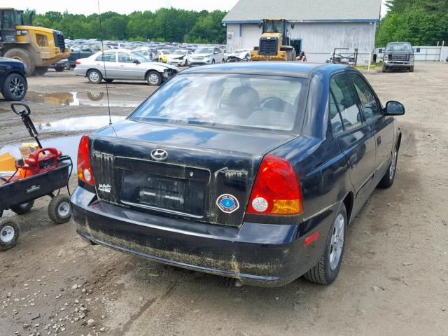 KMHCG45C73U473941 - 2003 HYUNDAI ACCENT GL BLACK photo 4