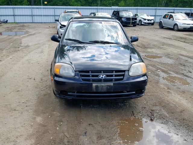 KMHCG45C73U473941 - 2003 HYUNDAI ACCENT GL BLACK photo 9