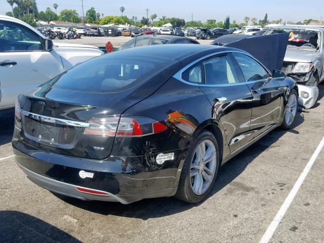 5YJSA1E24FF111019 - 2015 TESLA MODEL S BLACK photo 4