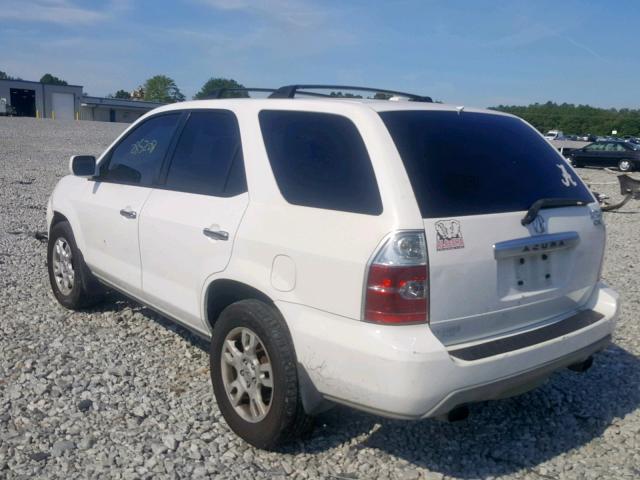 2HNYD18605H553833 - 2005 ACURA MDX TOURIN WHITE photo 3