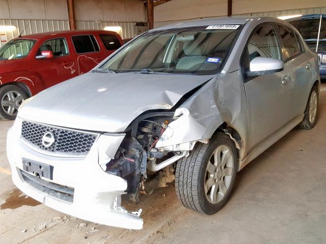 3N1AB6AP6CL676993 - 2012 NISSAN SENTRA 2.0 SILVER photo 2