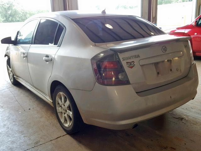 3N1AB6AP6CL676993 - 2012 NISSAN SENTRA 2.0 SILVER photo 3