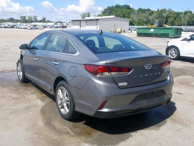 5NPE34AF0JH723228 - 2018 HYUNDAI SONATA SPO GRAY photo 3