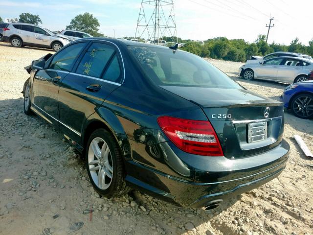 WDDGF4HB2CR237282 - 2012 MERCEDES-BENZ C 250 BLACK photo 3