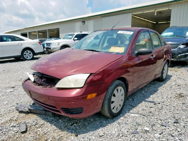 1FAFP34N06W224667 - 2006 FORD FOCUS ZX4 MAROON photo 2