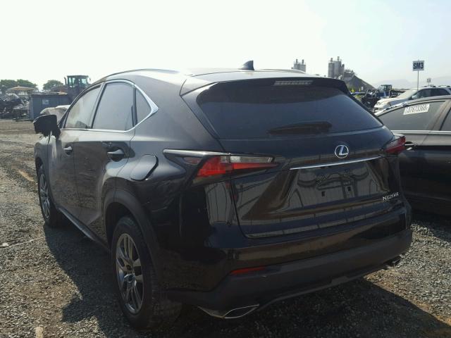 JTJYARBZ1G2037974 - 2016 LEXUS NX 200T BLACK photo 3