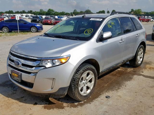 2FMDK4JC3DBA23087 - 2013 FORD EDGE SEL SILVER photo 2