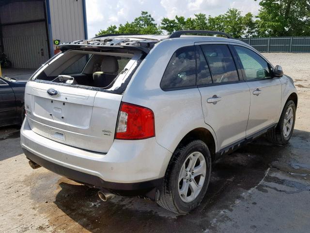 2FMDK4JC3DBA23087 - 2013 FORD EDGE SEL SILVER photo 4