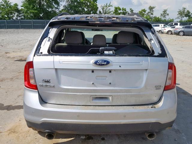 2FMDK4JC3DBA23087 - 2013 FORD EDGE SEL SILVER photo 9