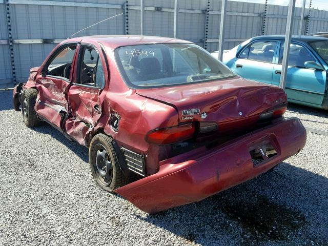 1Y1SK526XTZ064544 - 1996 GEO PRIZM BASE MAROON photo 3