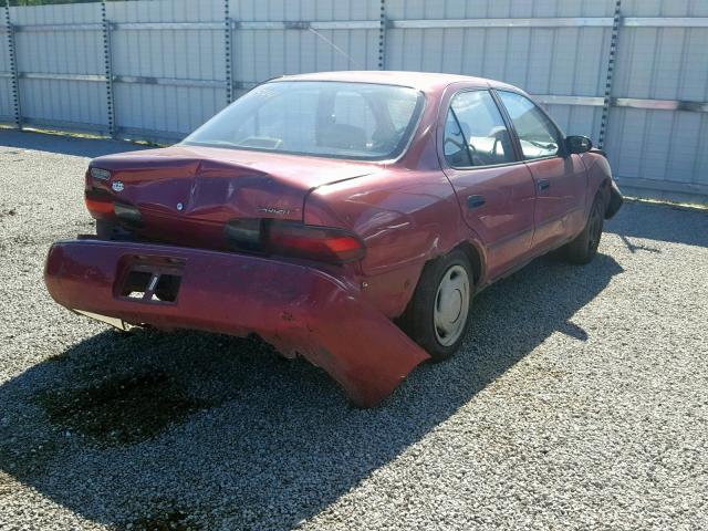 1Y1SK526XTZ064544 - 1996 GEO PRIZM BASE MAROON photo 4