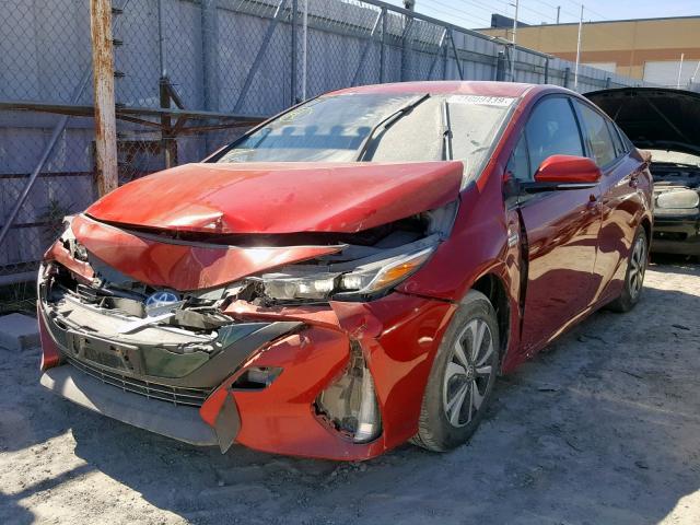 JTDKARFP7H3000683 - 2017 TOYOTA PRIUS PRIM 红色 照片 2