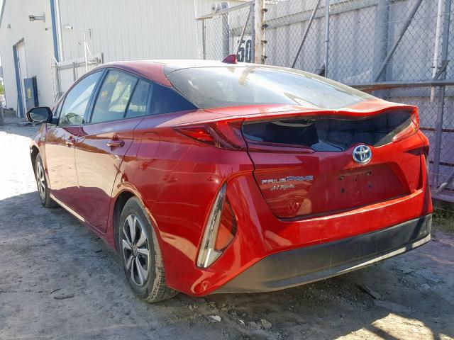 JTDKARFP7H3000683 - 2017 TOYOTA PRIUS PRIM 红色 照片 3
