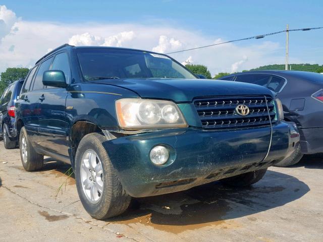 JTEHF21A210039352 - 2001 TOYOTA HIGHLANDER GREEN photo 1