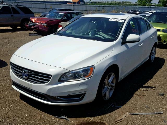 YV1612TC0F1306976 - 2015 VOLVO S60 PREMIE WHITE photo 2