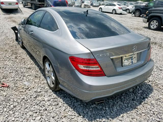 WDDGJ4HBXDG003614 - 2013 MERCEDES-BENZ C 250 GRAY photo 3